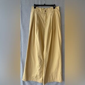 These Women’s Urban Outfitters Wide Leg Size 10 Pants High Waist Mustard Yellow